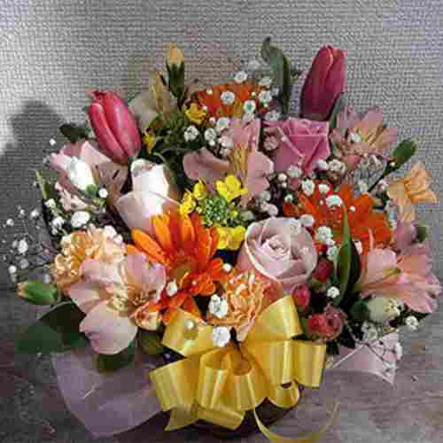 Sesonal Flower Basket-Surprise Gift For Wife On Birthday