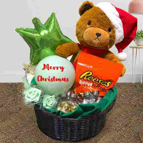 -  Christmas Teddy Chocolate Hamper Send To Japan