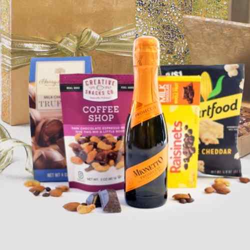 Sparkling Wine And Snacks Hamper-Get Well Wishes For Coworkers Send To Japan