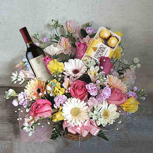 Special Day Flowers Wine Delivery Japan   1303 