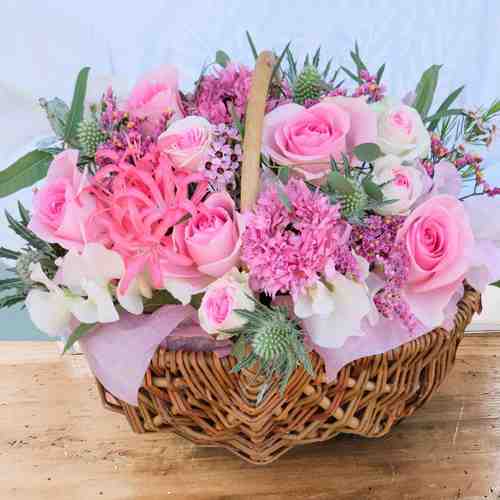 Fresh Flower Basket - Mother Daughter Mothers Day Gifts