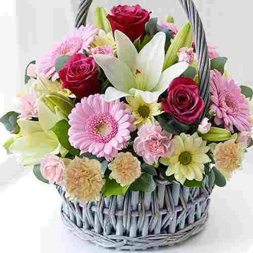 Mesmerizing Basket - Radiance In Bloom Basket Delivered To Japan