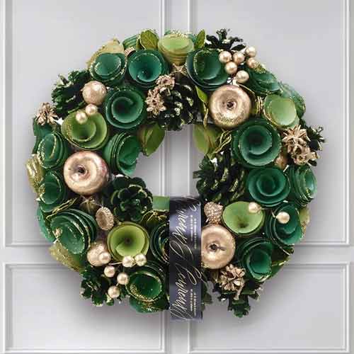 Christmas Natural Wreath-Christmas Decorated Wreath to Japan