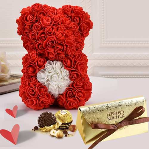 - Artificial Rose Teddy Delivery Online