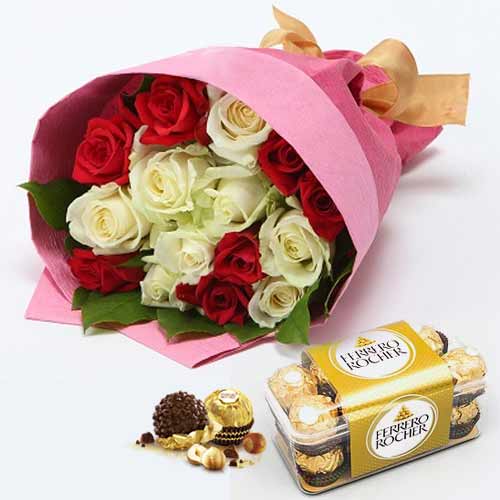 - Roses & Ferrero Chocolate Gift For Your Ex-Girlfriend