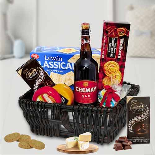 Cheese And Cracker Basket-Best Snacks With Beer Delivery