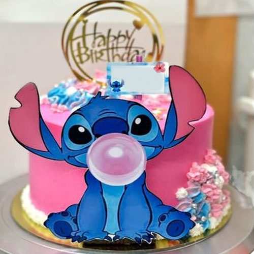 Stich Design Cake-Chocolate Cake For Kids Birthday