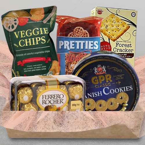 Favorites Gourmet Basket-Holiday Party Snack Basket