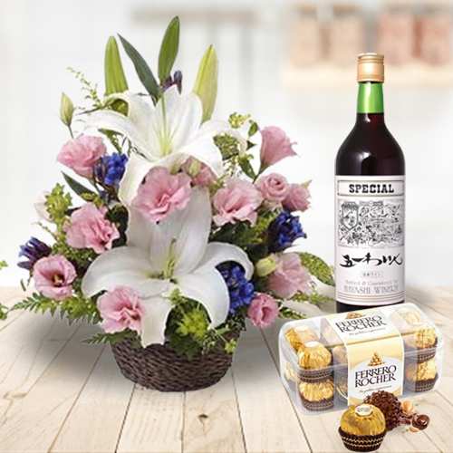 - Flowers And Wine For Anniversary