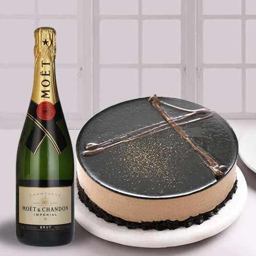 Cake And Moet-Perfect Birthday Gifts