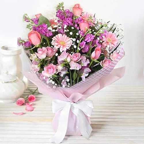 Gerbera and Rose Bouquet - Congratulatory Bouquet To Japan