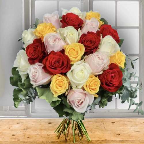 - Multicolored Rose Bouquets For Vibrant Birthdays